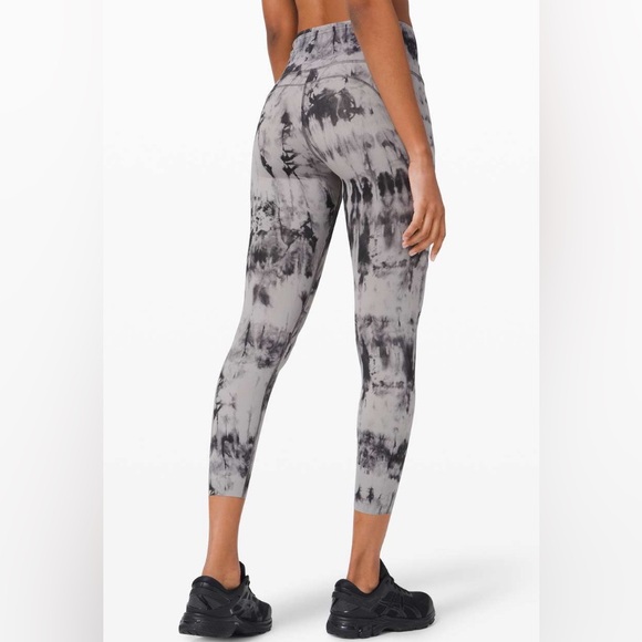 lululemon | size 4 Fast and Free Tight II 25" *Game Day Dark Chrome Black multi - Picture 4 of 11
